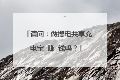 请问：做搜电共享充电宝 赚 钱吗？