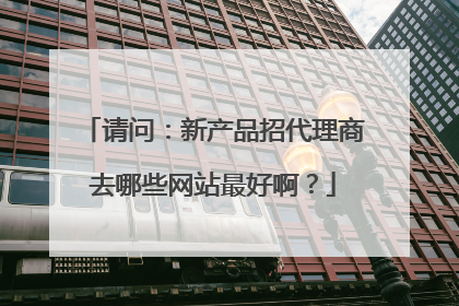 请问：新产品招代理商去哪些网站最好啊？