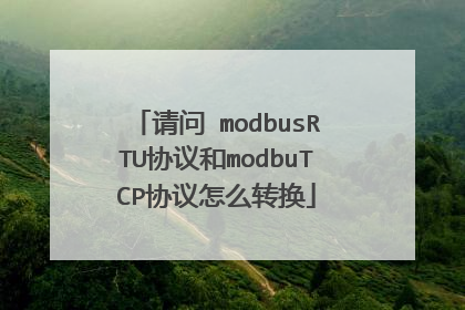 请问 modbusRTU协议和modbuTCP协议怎么转换