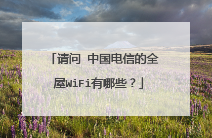请问 中国电信的全屋WiFi有哪些？