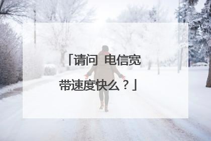 请问 电信宽带速度快么?