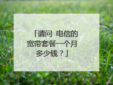 请问 电信的宽带套餐一个月多少钱?