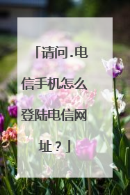 请问.电信手机怎么登陆电信网址?