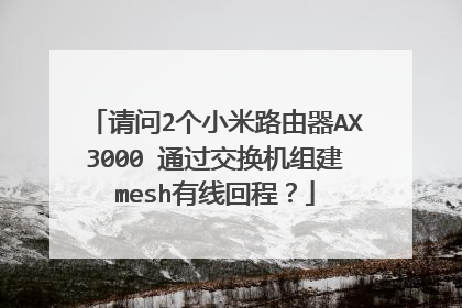 请问2个小米路由器AX3000 通过交换机组建mesh有线回程?