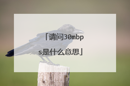 请问30mbps是什么意思