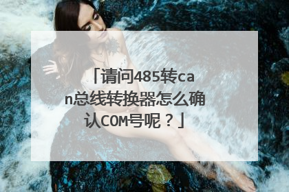 请问485转can总线转换器怎么确认COM号呢？