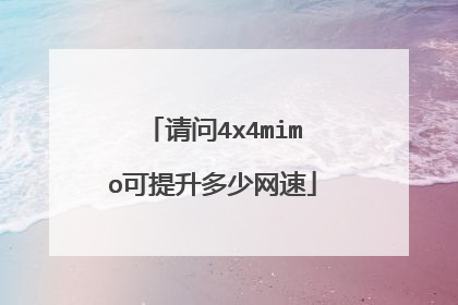 请问4x4mimo可提升多少网速