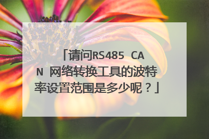 请问RS485 CAN 网络转换工具的波特率设置范围是多少呢?