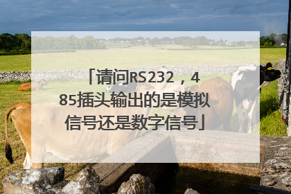 请问RS232，485插头输出的是模拟信号还是数字信号
