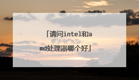 请问intel和amd处理器哪个好