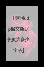 请问udp报文数据长度为多少字节