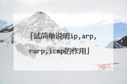 试简单说明ip,arp,rarp,icmp的作用
