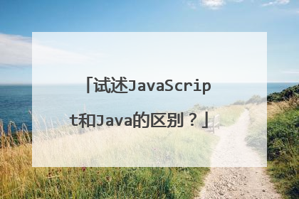 试述JavaScript和Java的区别？