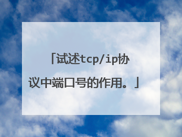 试述tcp/ip协议中端口号的作用。