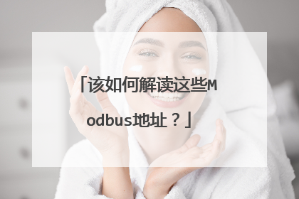该如何解读这些Modbus地址？