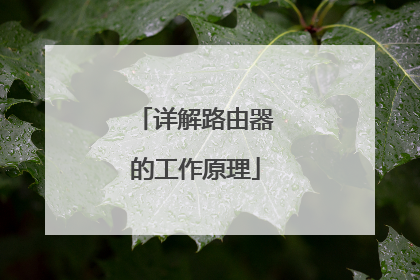 详解路由器的工作原理