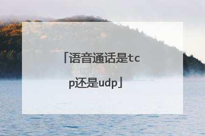 语音通话是tcp还是udp