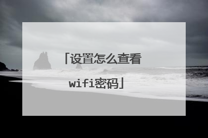 设置怎么查看wifi密码