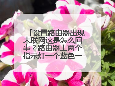 设置路由器出现未联网这是怎么回事？路由器上两个指示灯一个蓝色一个橙色，显示未联网该怎么办