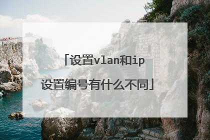 设置vlan和ip设置编号有什么不同