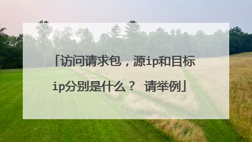 访问请求包，源ip和目标ip分别是什么？ 请举例