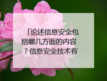 论述信息安全包括哪几方面的内容？信息安全技术有哪些？分别对其进行阐述。