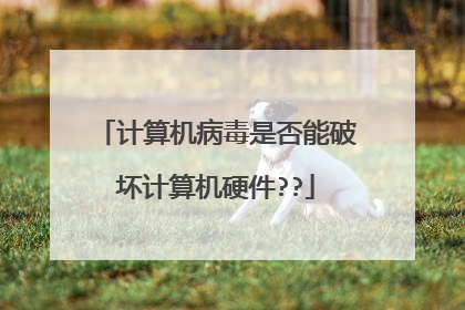 计算机病毒是否能破坏计算机硬件??