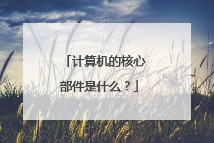 计算机的核心部件是什么？