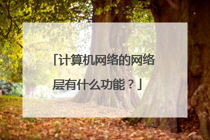 计算机网络的网络层有什么功能?