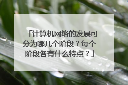 计算机网络的发展可分为哪几个阶段?每个阶段各有什么特点?