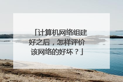 计算机网络组建好之后,怎样评价该网络的好坏?