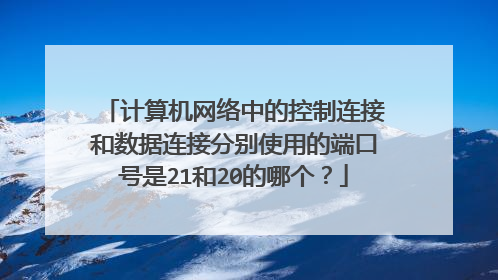 计算机网络中的控制连接和数据连接分别使用的端口号是21和20的哪个？