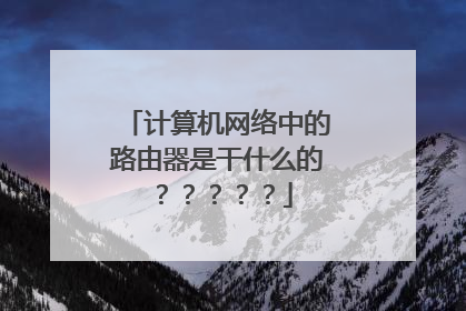 计算机网络中的路由器是干什么的?????