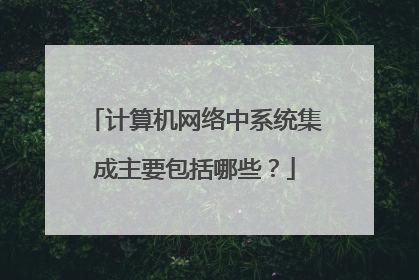 计算机网络中系统集成主要包括哪些?
