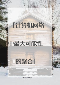 计算机网络中最大可能性的聚合