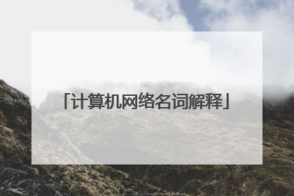 计算机网络名词解释