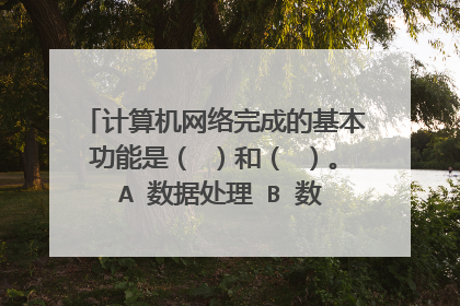 计算机网络完成的基本功能是( )和( )。 A 数据处理 B 数据传输 C 报文发送 D 报文存储