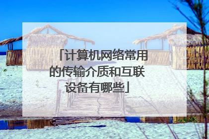 计算机网络常用的传输介质和互联设备有哪些