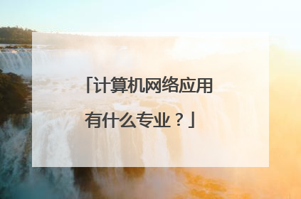 计算机网络应用有什么专业？