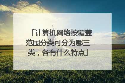 计算机网络按覆盖范围分类可分为哪三类,各有什么特点