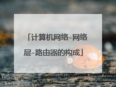 计算机网络-网络层-路由器的构成