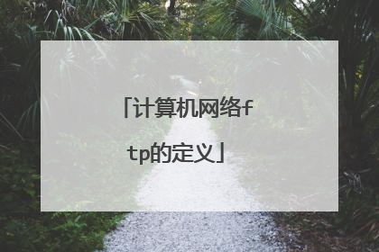 计算机网络ftp的定义