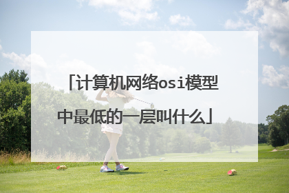 计算机网络osi模型中最低的一层叫什么