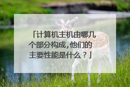 计算机主机由哪几个部分构成,他们的主要性能是什么？