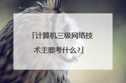 计算机三级网络技术主要考什么?