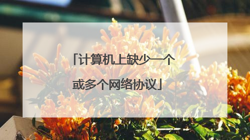 计算机上缺少一个或多个网络协议