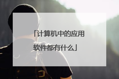 计算机中的应用软件都有什么