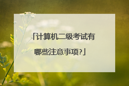 计算机二级考试有哪些注意事项?