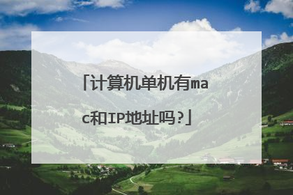 计算机单机有mac和IP地址吗?
