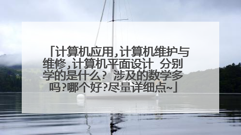 计算机应用,计算机维护与维修,计算机平面设计 分别学的是什么? 涉及的数学多吗?哪个好?尽量详细点~